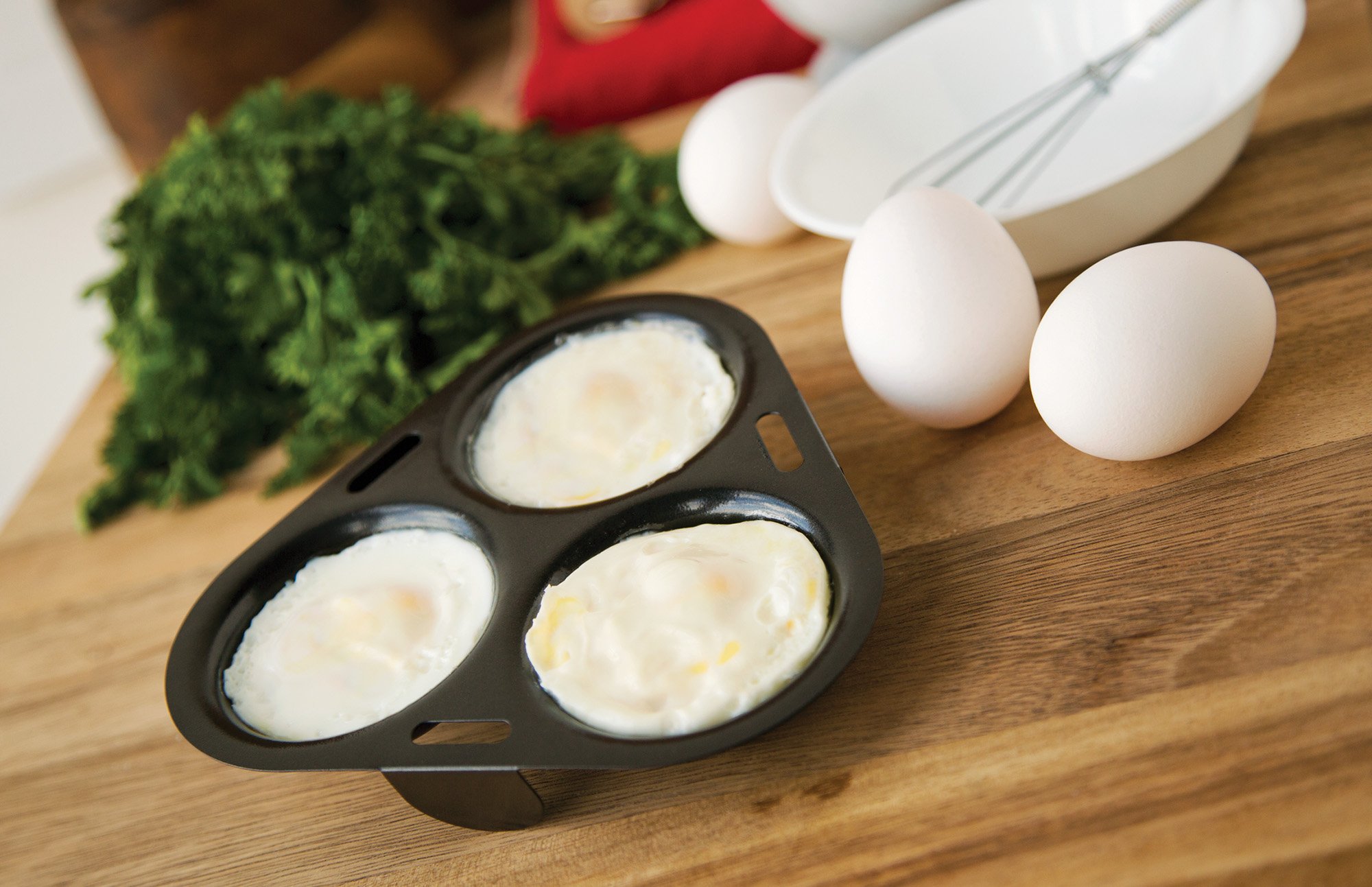 Fox Run 5202 3-Egg Poacher Insert, Carbon Steel, Non-Stick